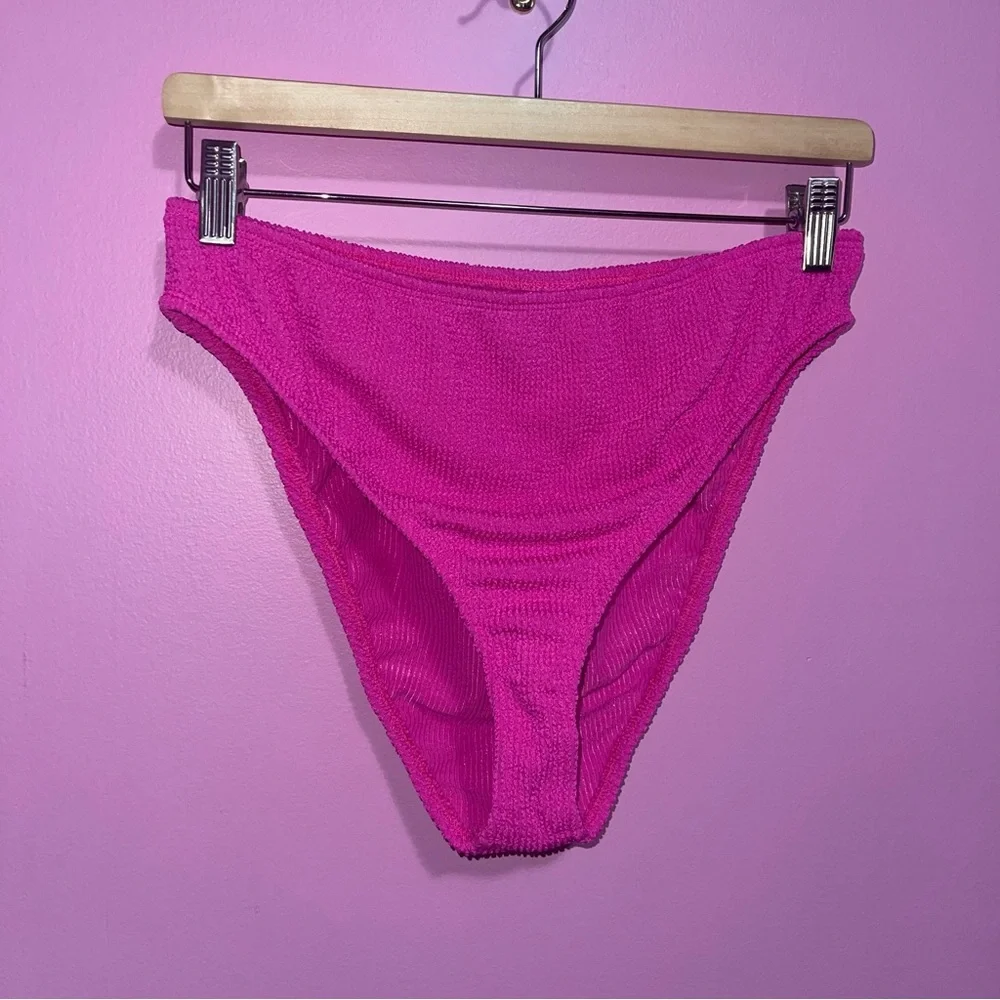 Good American Bikini Bottoms Hawaiian Pink High Cut Plus Size 1XL/2XL NWT - Picture 3 of 7